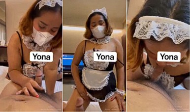 Bunda Yona Cosplay Jadi Anime Girl Pembantu